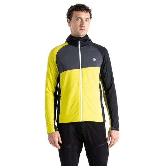 Neon Spring-Black - Front - Dare 2B Mens Touring Hooded Stretch Full Zip Jacket