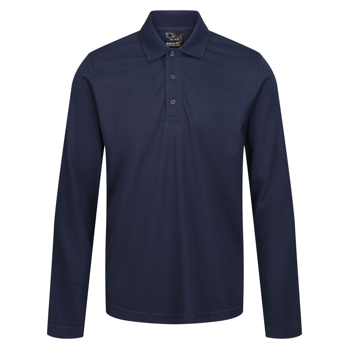 Navy - Front - Regatta Professional Mens Long-Sleeved Polo Shirt