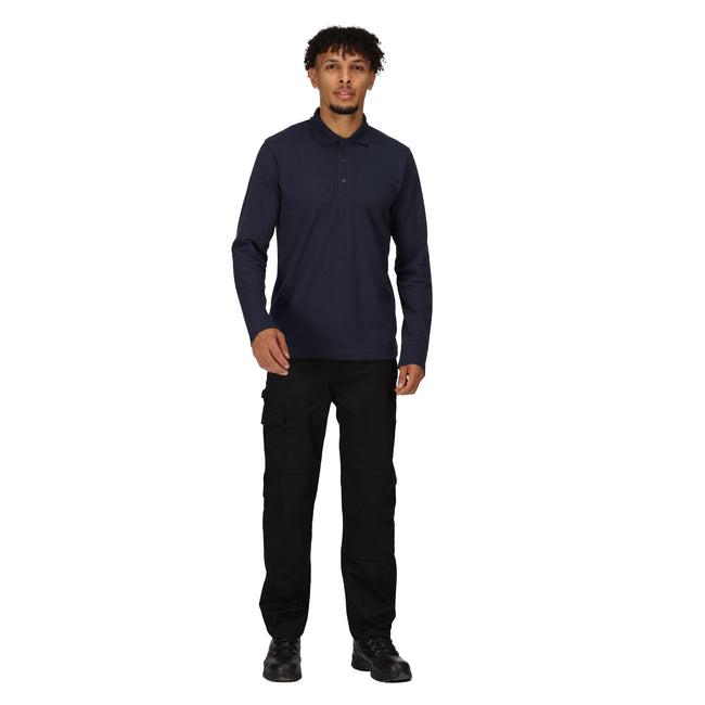 Navy - Lifestyle - Regatta Professional Mens Long-Sleeved Polo Shirt