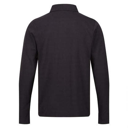 Seal Grey - Back - Regatta Professional Mens Long-Sleeved Polo Shirt
