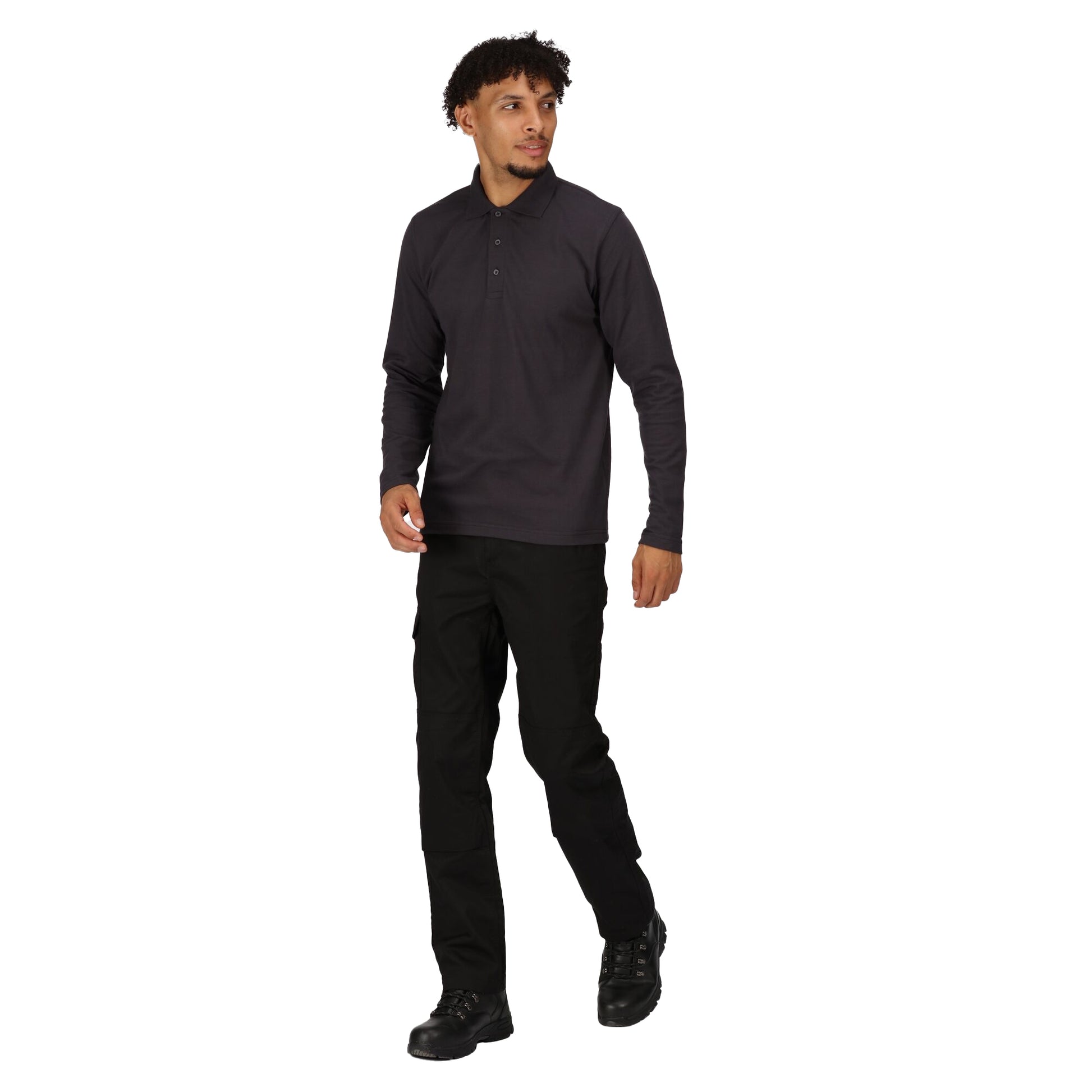 Seal Grey - Lifestyle - Regatta Professional Mens Long-Sleeved Polo Shirt