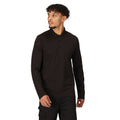 Black - Side - Regatta Mens Pro Long-Sleeved Polo Shirt