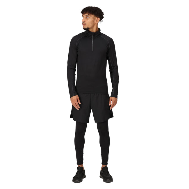 Black - Lifestyle - Regatta Professional Mens Core Stretch Half Zip Midlayer