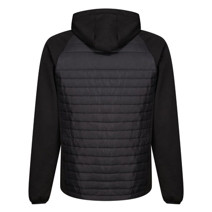 Black-Classic Red - Back - Regatta Mens Navigate Quilted Hybrid Jacket