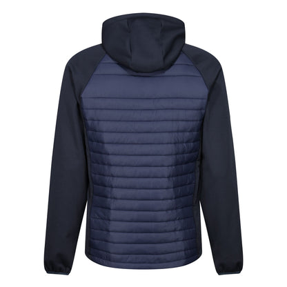 Navy-French Blue - Back - Regatta Mens Navigate Quilted Hybrid Jacket