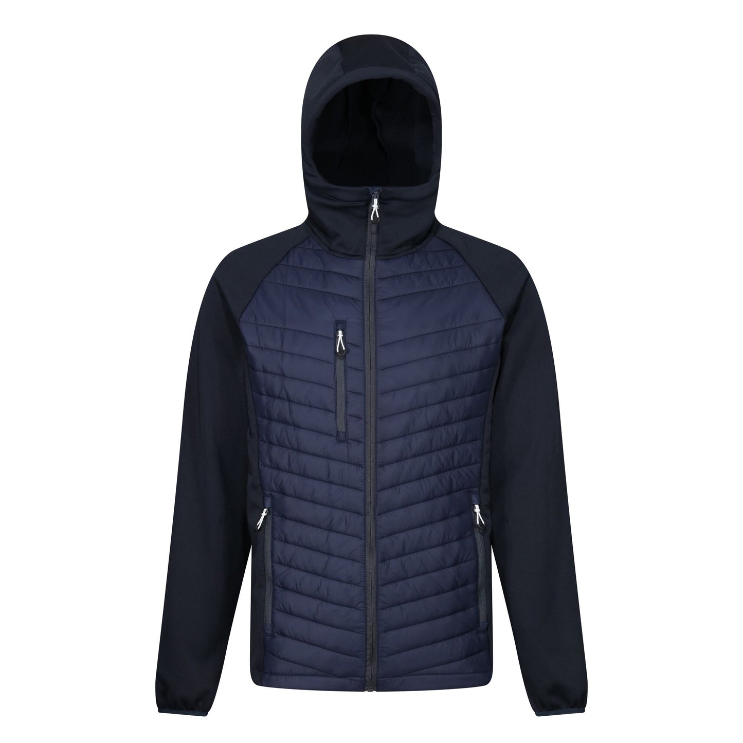 Navy-Seal Grey - Front - Regatta Mens Navigate Quilted Hybrid Jacket
