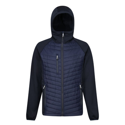 Navy-Seal Grey - Front - Regatta Mens Navigate Quilted Hybrid Jacket