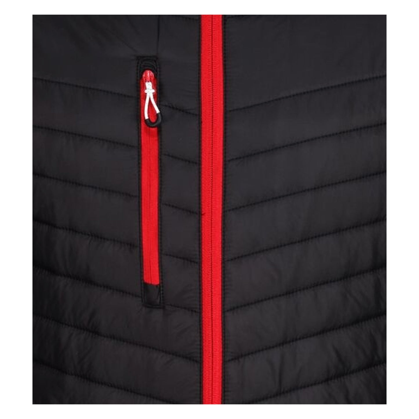 Black-Classic Red - Side - Regatta Mens Navigate Quilted Hybrid Jacket