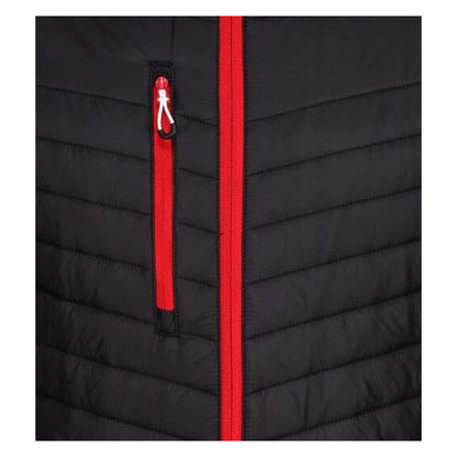 Black-Classic Red - Side - Regatta Mens Navigate Quilted Hybrid Jacket