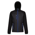 Black-New Royal - Front - Regatta Mens Navigate Quilted Hybrid Jacket