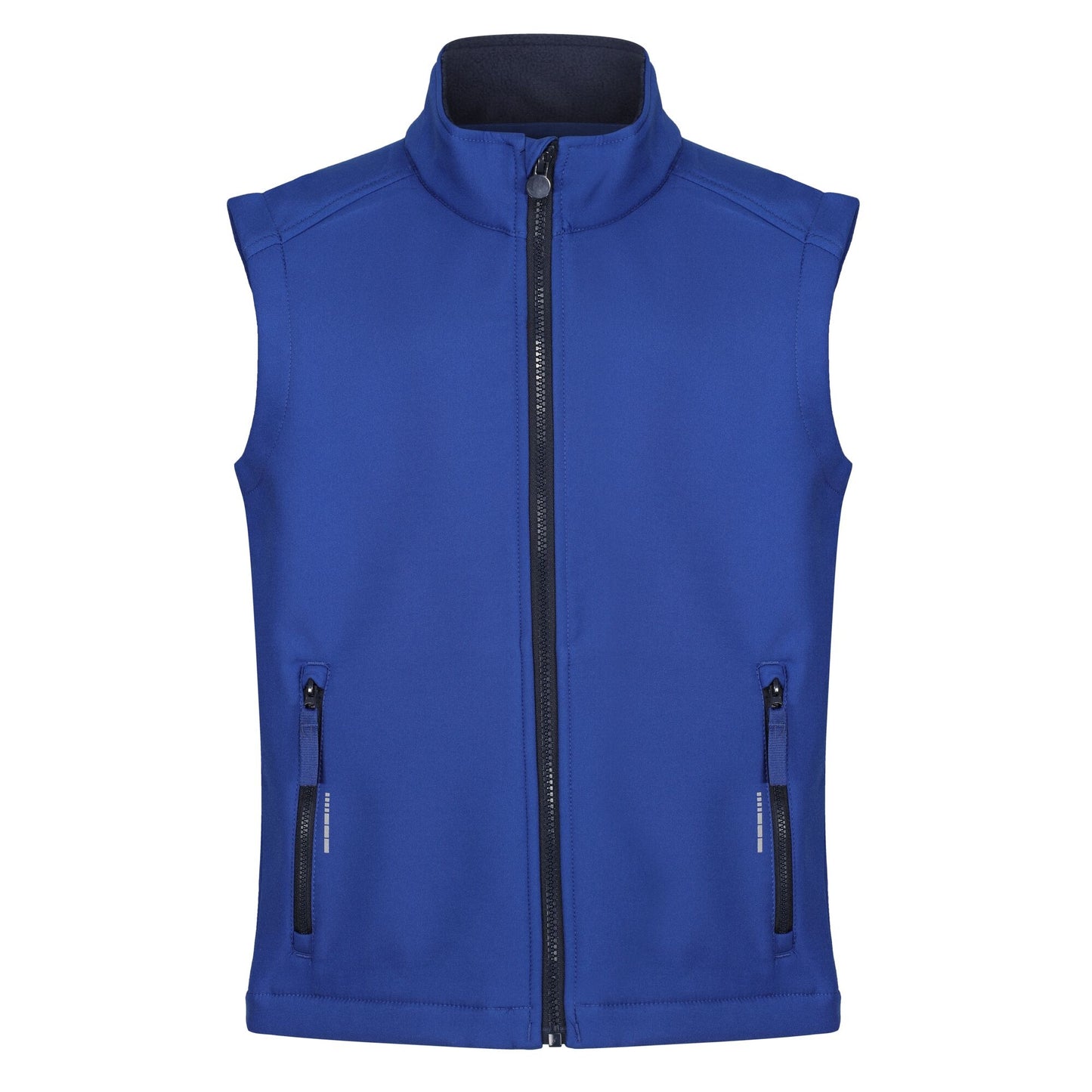 New Royal-Navy - Front - Regatta Professional Childrens-Kids Softshell Reflective Gilet