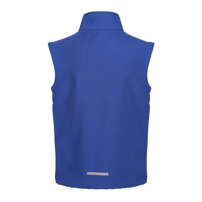New Royal-Navy - Back - Regatta Professional Childrens-Kids Softshell Reflective Gilet