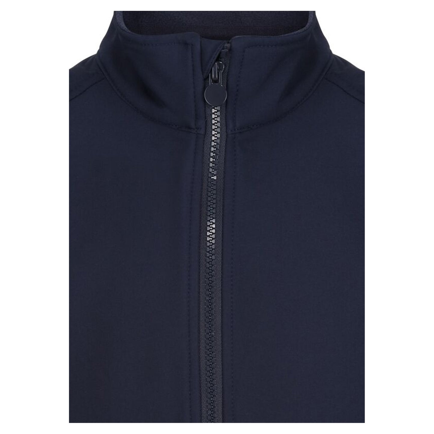 Navy - Side - Regatta Professional Childrens-Kids Softshell Reflective Gilet