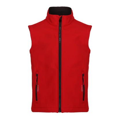 Classic Red-Black - Front - Regatta Professional Childrens-Kids Softshell Reflective Gilet