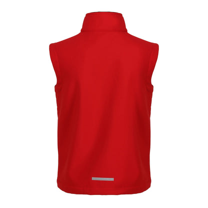 Classic Red-Black - Back - Regatta Professional Childrens-Kids Softshell Reflective Gilet