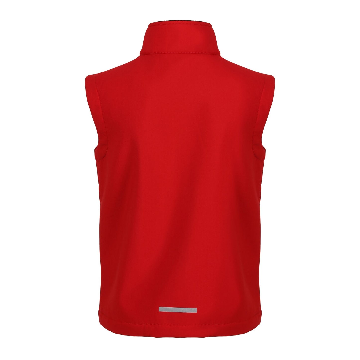 Classic Red-Black - Back - Regatta Professional Childrens-Kids Softshell Reflective Gilet