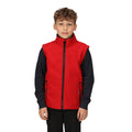 Classic Red-Black - Side - Regatta Professional Childrens-Kids Softshell Reflective Gilet