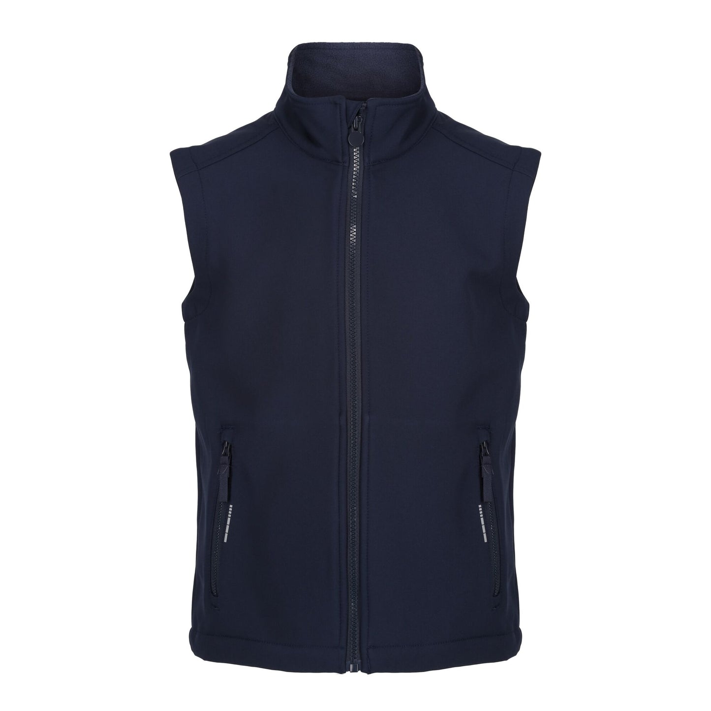 Navy - Front - Regatta Professional Childrens-Kids Softshell Reflective Gilet