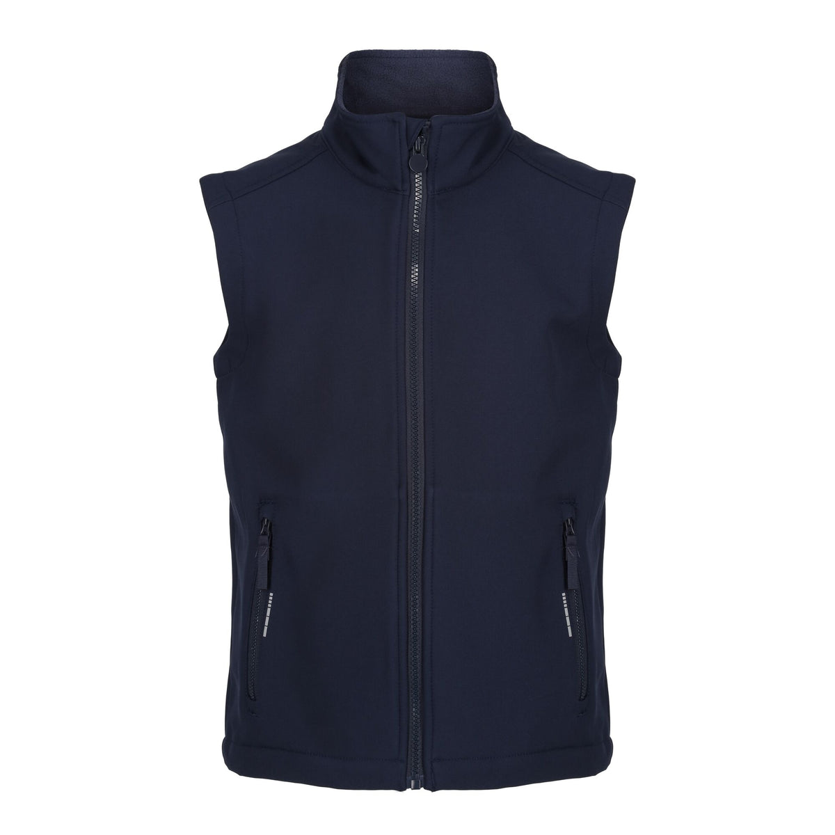 Navy - Front - Regatta Professional Childrens-Kids Softshell Reflective Gilet