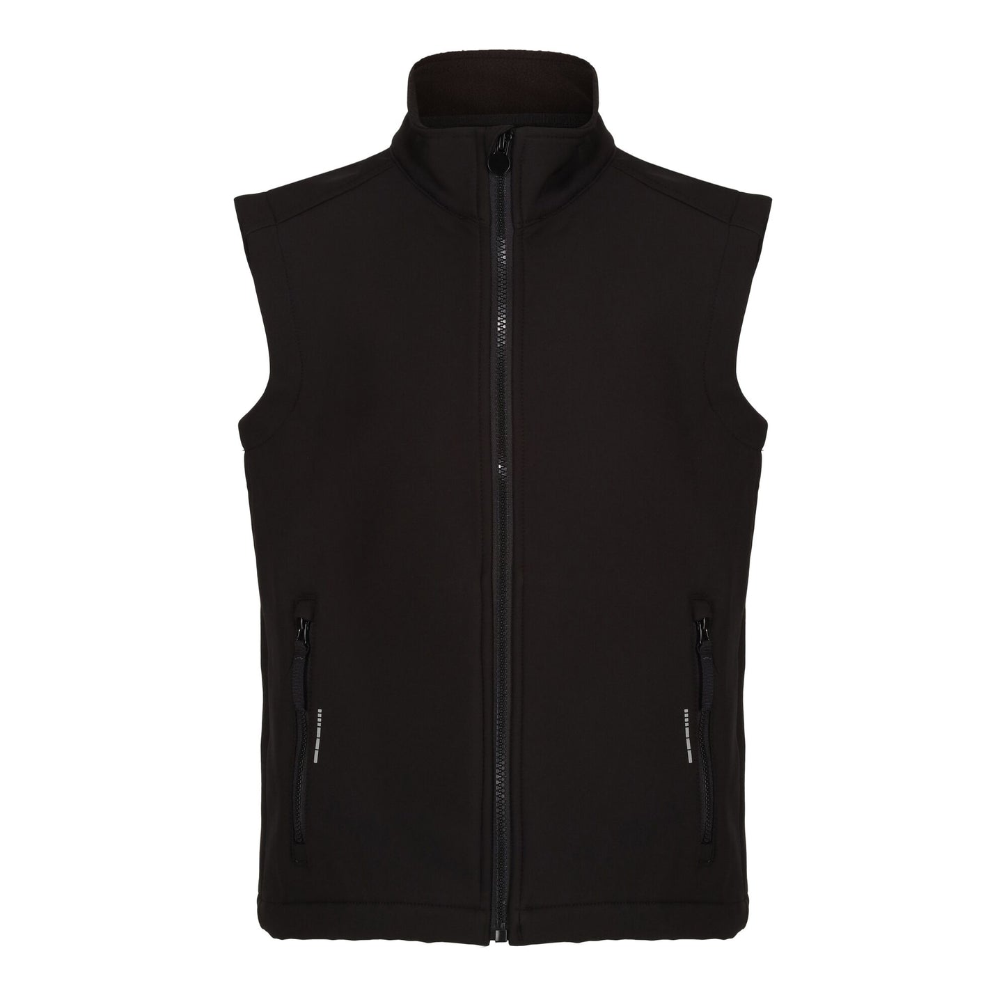 Black - Front - Regatta Professional Childrens-Kids Softshell Reflective Gilet