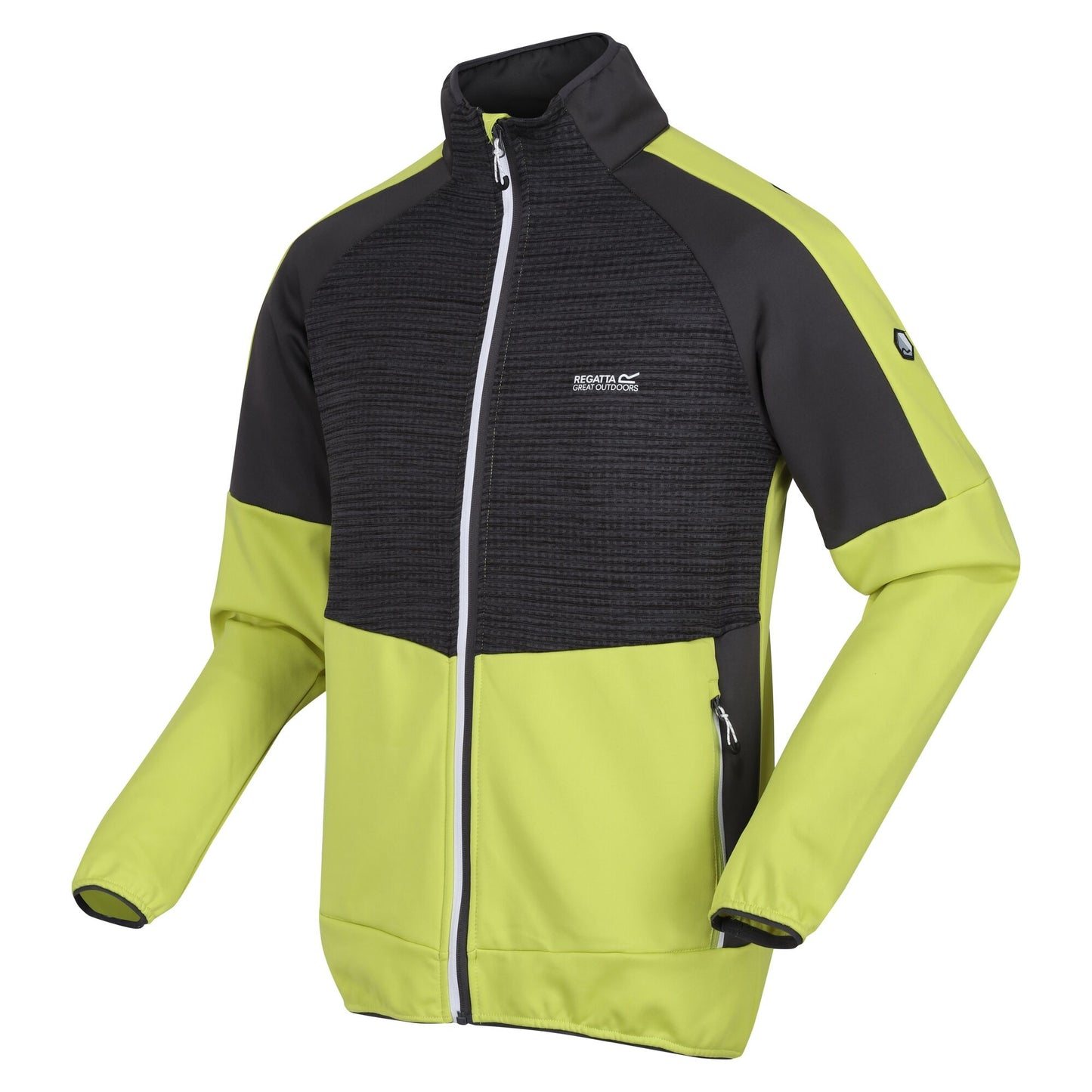 Green Algae-Seal Grey - Side - Regatta Mens Yare VII Full Zip Soft Shell Jacket