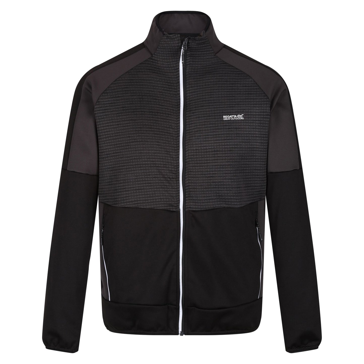Ash-Black - Front - Regatta Mens Yare VII Full Zip Soft Shell Jacket