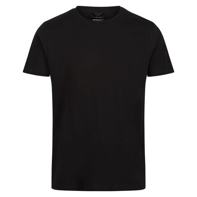 Black - Front - Regatta Professional Mens Cotton Soft Touch T-Shirt