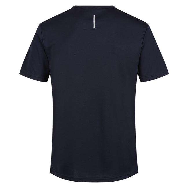 Navy - Back - Regatta Professional Mens Reflective Moisture Wicking T-Shirt