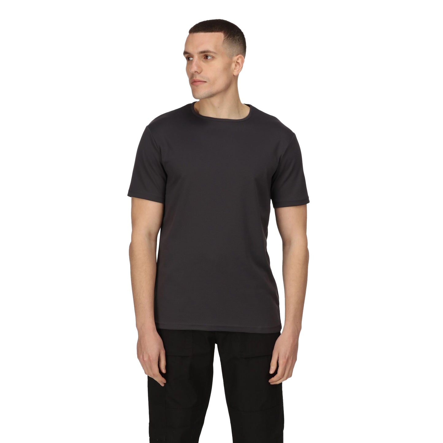 Seal Grey - Side - Regatta Professional Mens Reflective Moisture Wicking T-Shirt