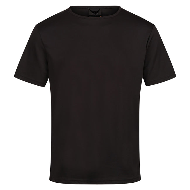 Black - Front - Regatta Professional Mens Reflective Moisture Wicking T-Shirt