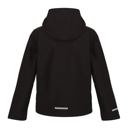 Black-Classic Red - Back - Regatta Professional Childrens-Kids 3 Layer Soft Shell Jacket