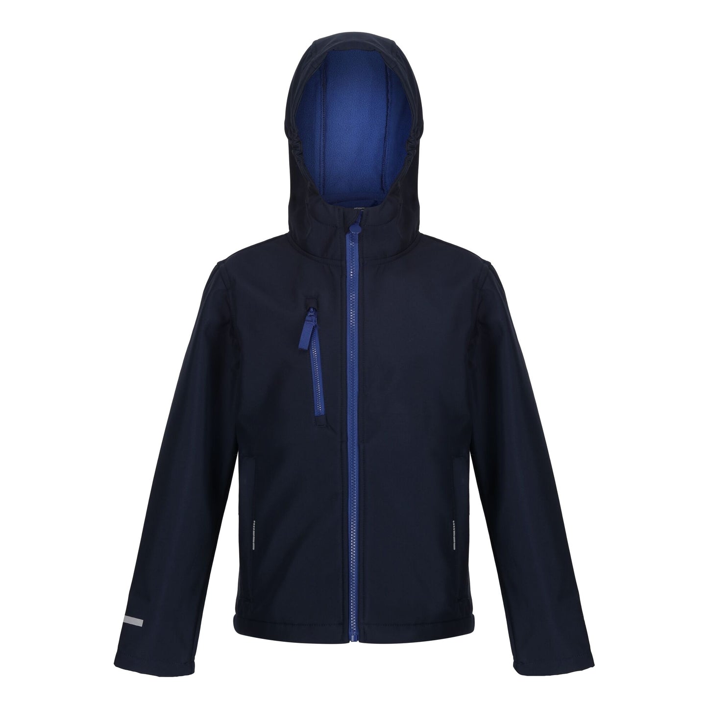 Navy-New Royal - Front - Regatta Professional Childrens-Kids 3 Layer Soft Shell Jacket