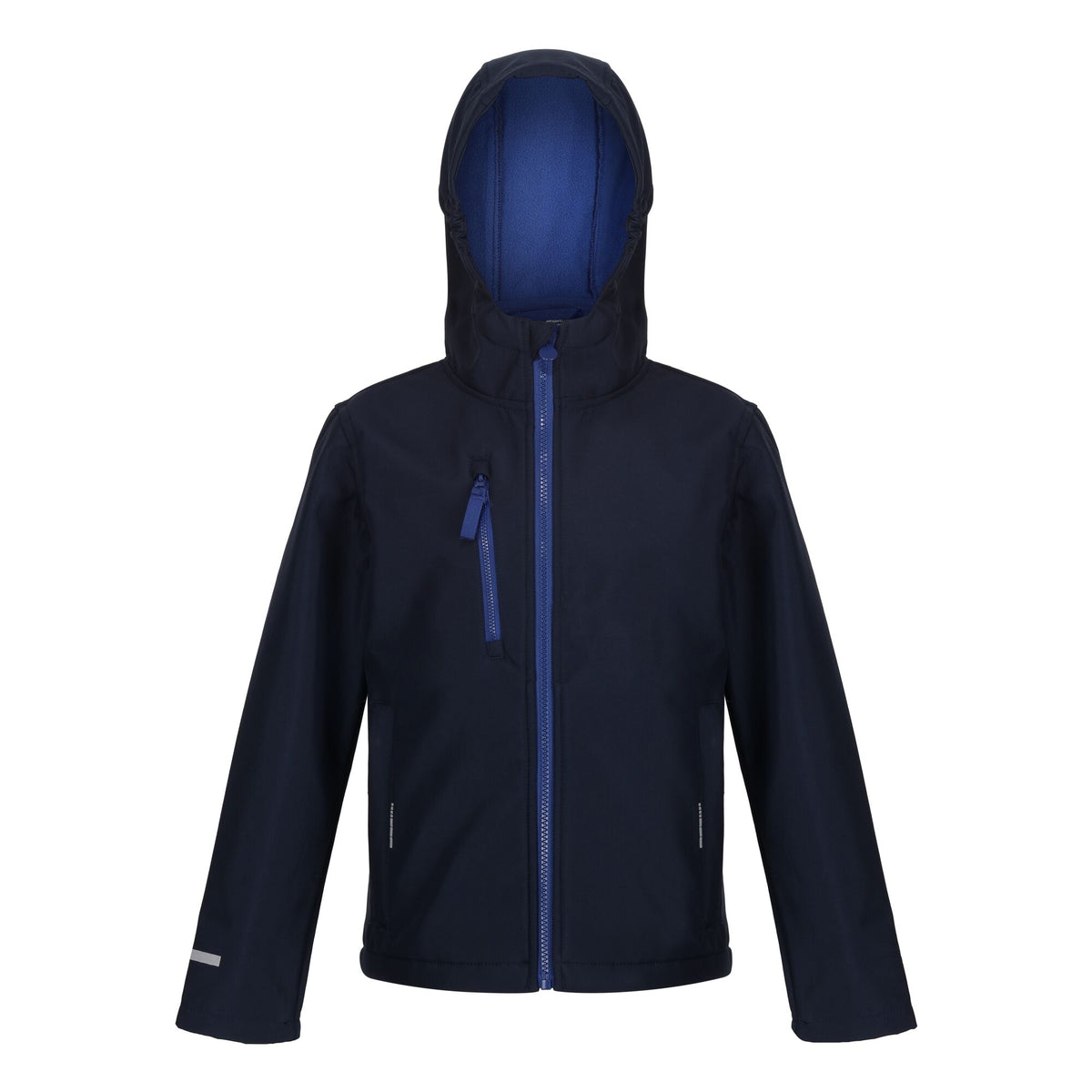 Navy-New Royal - Front - Regatta Professional Childrens-Kids 3 Layer Soft Shell Jacket