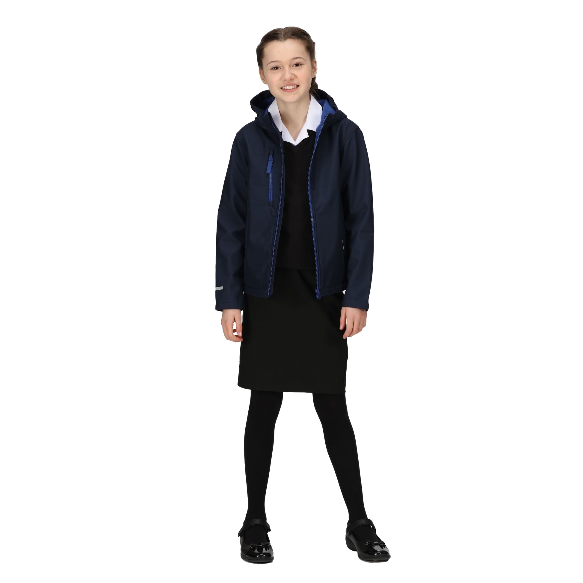 Navy-New Royal - Lifestyle - Regatta Professional Childrens-Kids 3 Layer Soft Shell Jacket
