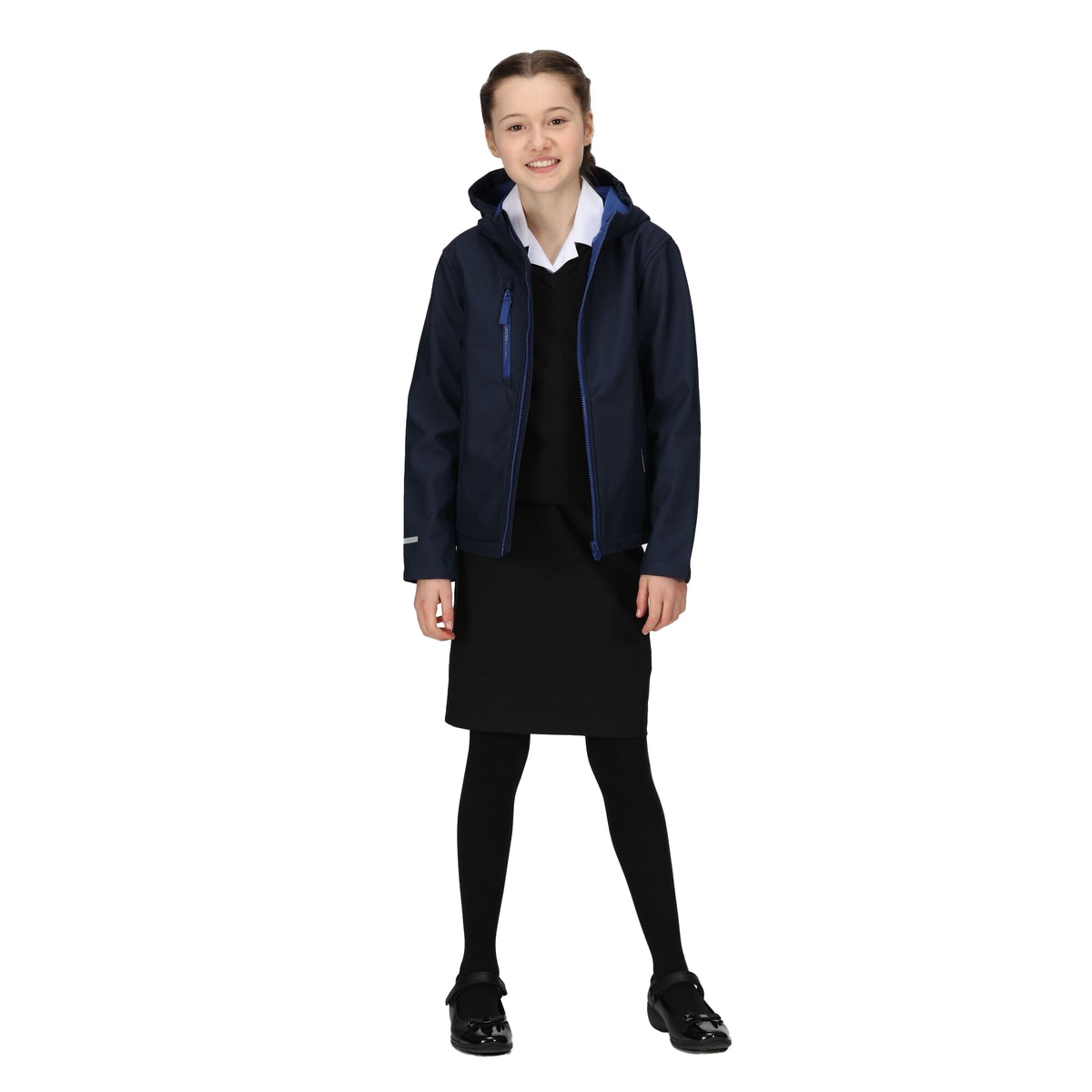 Navy-New Royal - Lifestyle - Regatta Professional Childrens-Kids 3 Layer Soft Shell Jacket