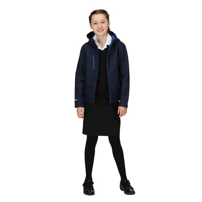 Navy-New Royal - Lifestyle - Regatta Professional Childrens-Kids 3 Layer Soft Shell Jacket