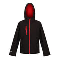 Black-Classic Red - Front - Regatta Childrens-Kids Ablaze 3 Layer Soft Shell Jacket
