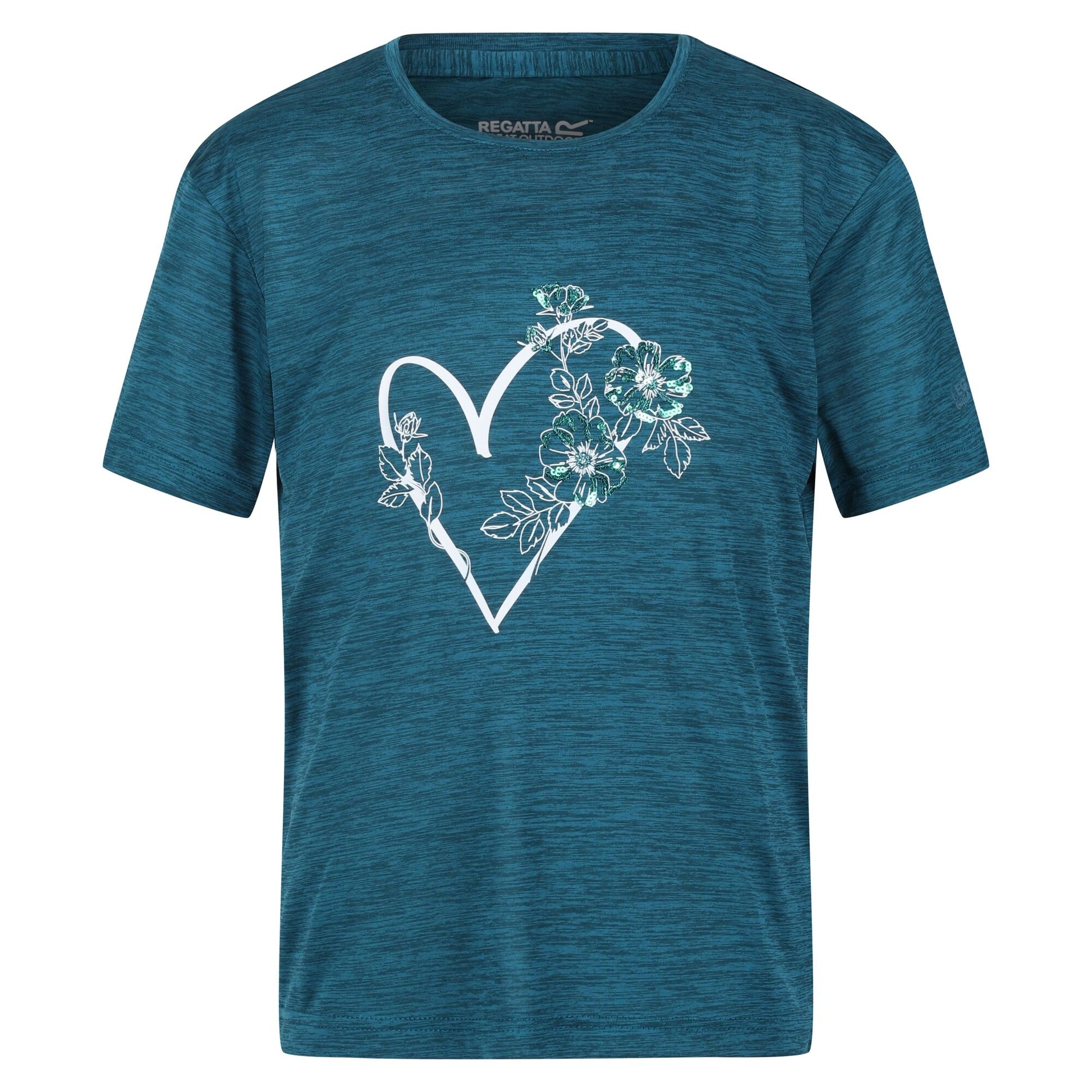 Gulfstream - Front - Regatta Childrens-Kids Findley Keep Going Heart Marl T-Shirt