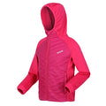 Pink Potion-Berry Pink - Side - Regatta Childrens-Kids Kielder Hybrid VII Padded Jacket