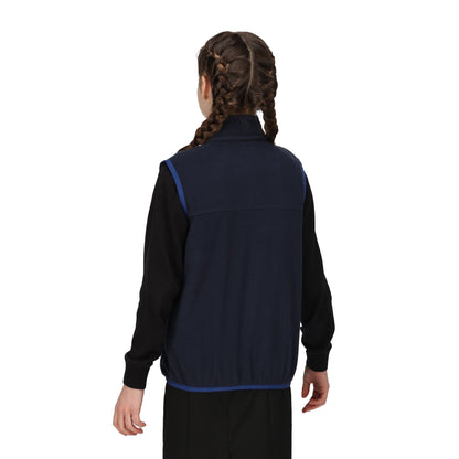 Navy - Lifestyle - Regatta Professional Childrens-Kids Microfleece Body Warmer