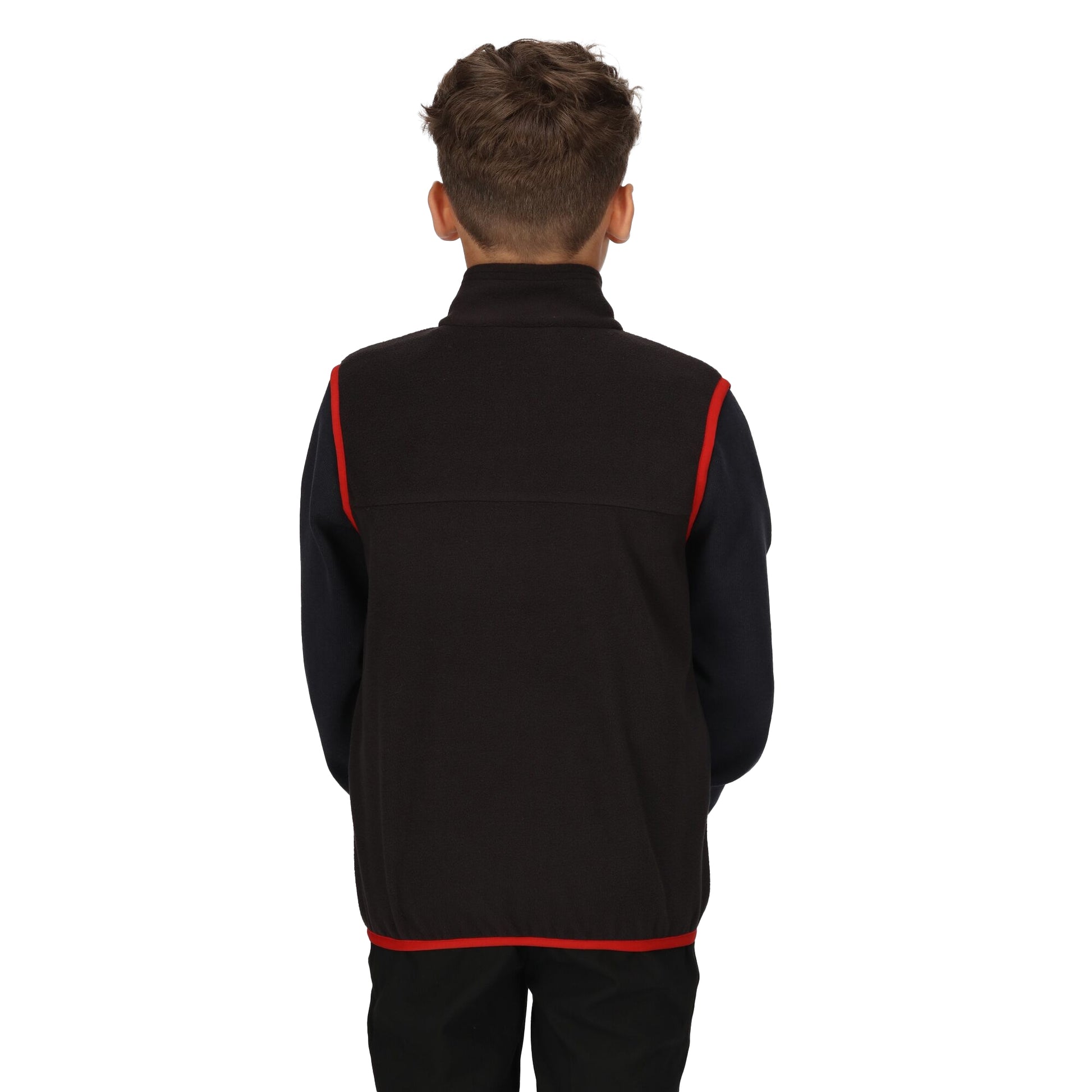 Black - Lifestyle - Regatta Professional Childrens-Kids Microfleece Body Warmer