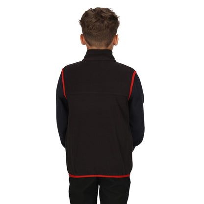 Black - Lifestyle - Regatta Professional Childrens-Kids Microfleece Body Warmer