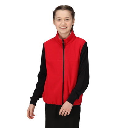 Classic Red - Side - Regatta Professional Childrens-Kids Microfleece Body Warmer