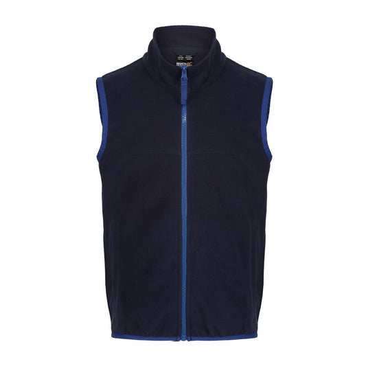 Navy - Front - Regatta Professional Childrens-Kids Microfleece Body Warmer
