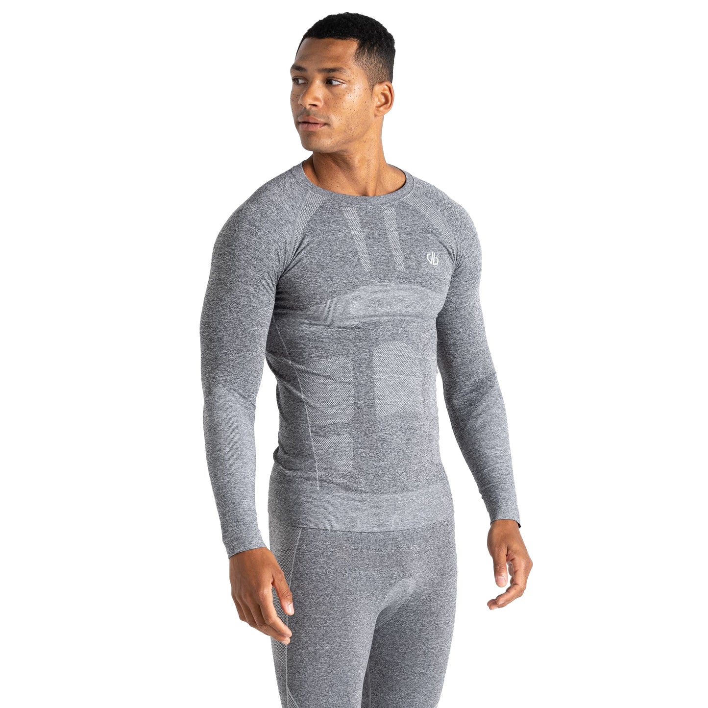 Charcoal Grey Marl - Lifestyle - Dare 2B Mens In The Zone II Wicker Base Layer Top