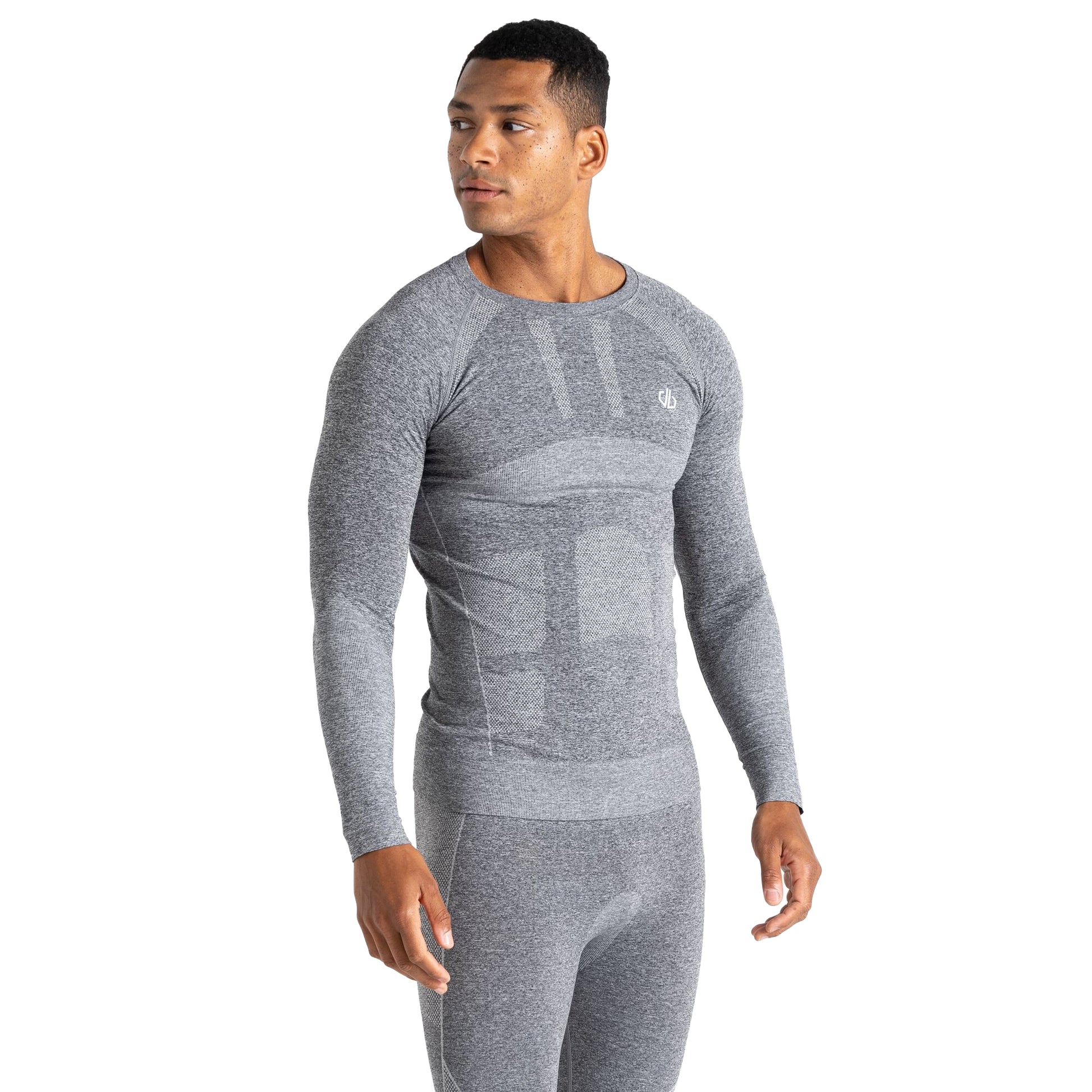 Charcoal Grey Marl - Lifestyle - Dare 2B Mens In The Zone II Wicker Base Layer Top