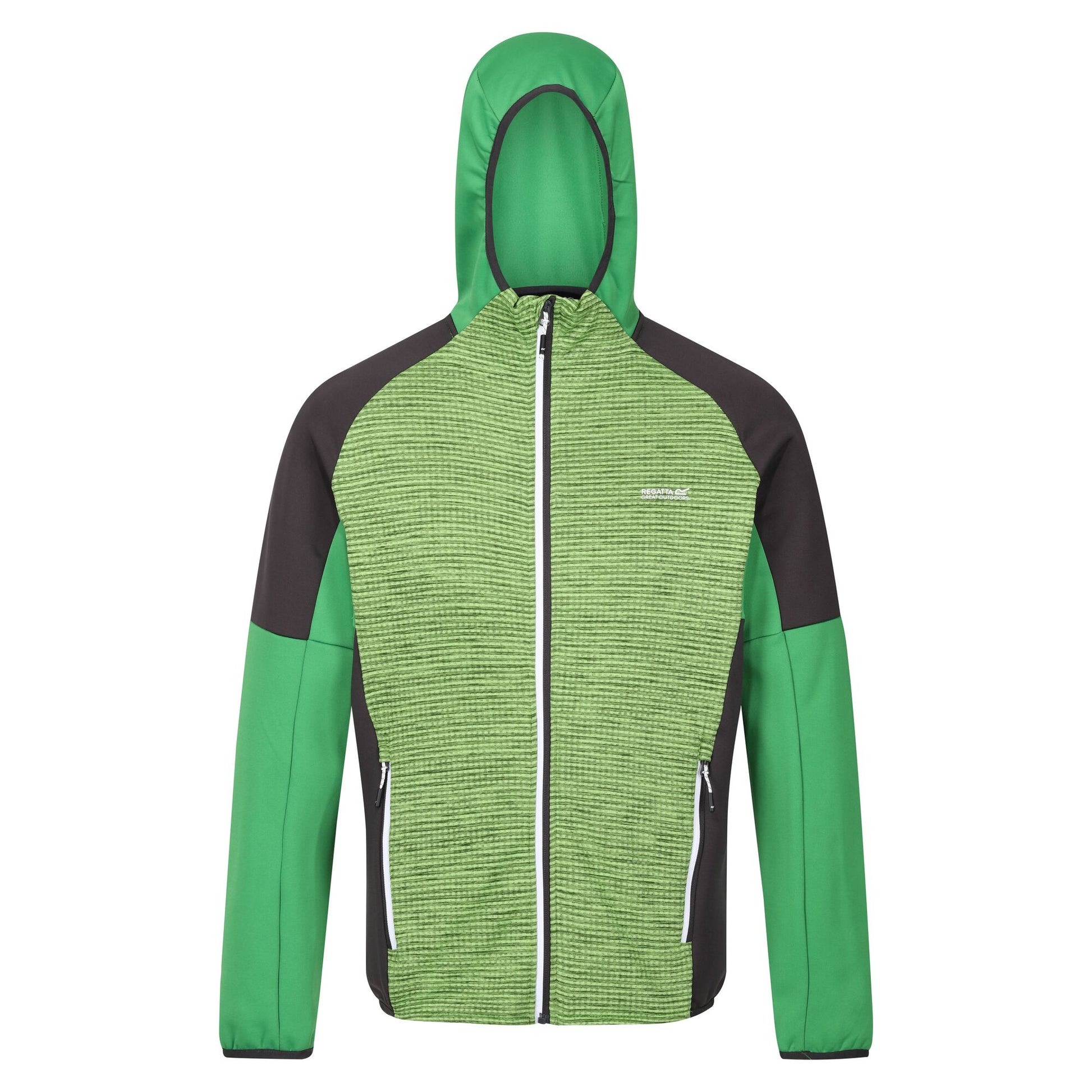 Jasmine Green-Field Green - Front - Regatta Mens Attare II Extol Stretch Hooded Jacket