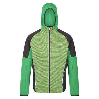 Jasmine Green-Field Green - Front - Regatta Mens Attare II Extol Stretch Hooded Jacket