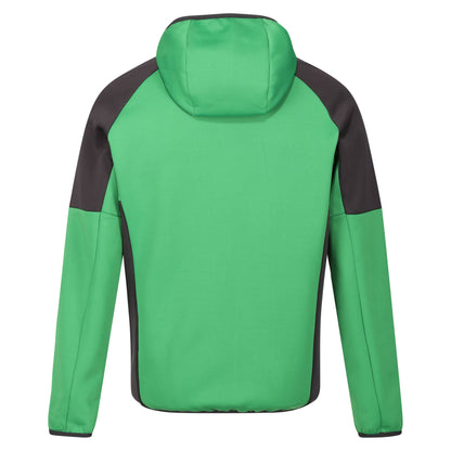 Jasmine Green-Field Green - Back - Regatta Mens Attare II Extol Stretch Hooded Jacket