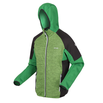 Jasmine Green-Field Green - Side - Regatta Mens Attare II Extol Stretch Hooded Jacket